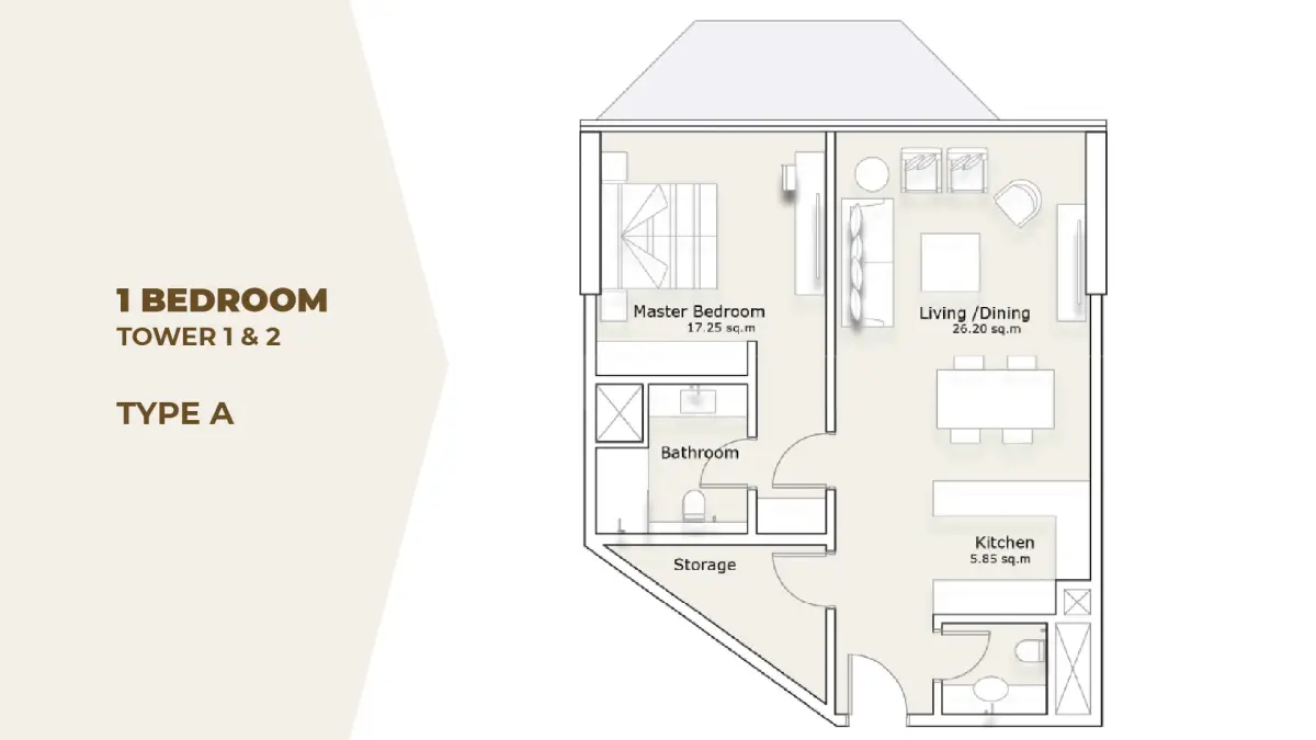 1 BR - Type A